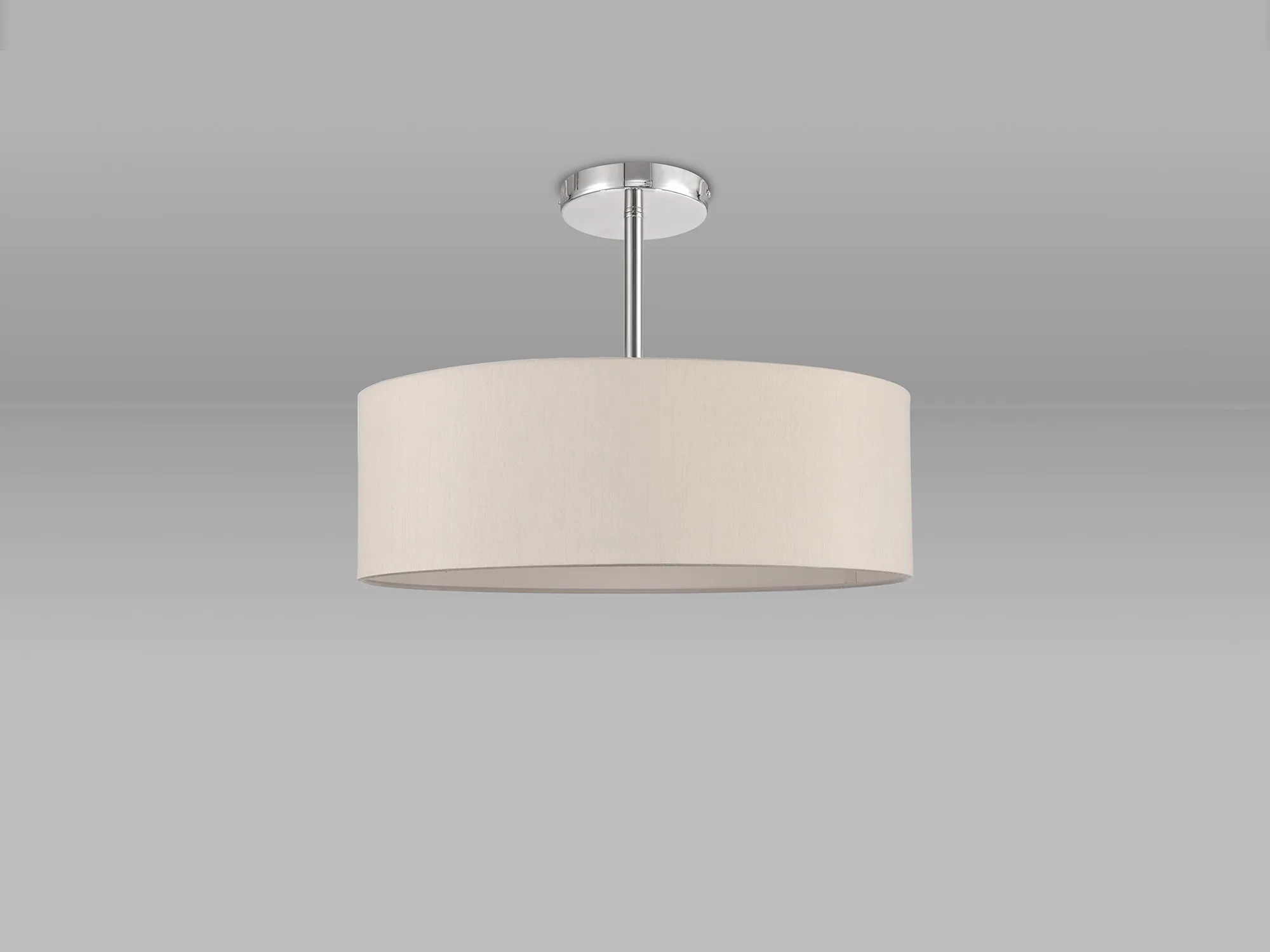 Baymont 45cm Semi Flush 5 Light Polished Chrome, Nude Beige DK0723  Deco Baymont CH NU